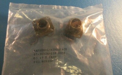 Package of 2 Amphenol 97-3102A-12S (0850) Connector Pin Shells