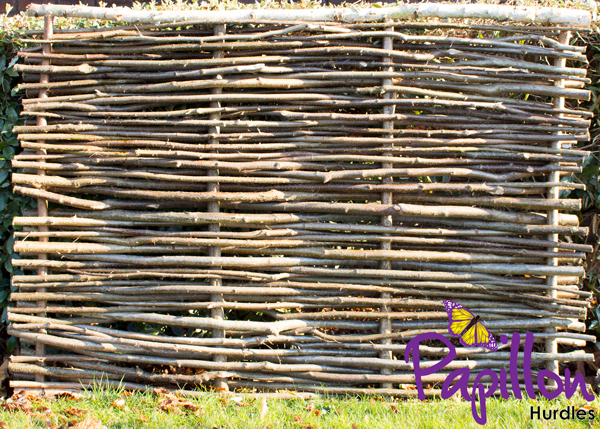Hurdle Fence Panel Woven Hazel Fencing Wooden Panel Birchwood Capped Garden