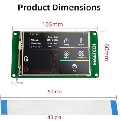 Geeetech TFT35 E3 3D Printer TFT Touch Screen Display for Ender 3, pro, 5m cr10