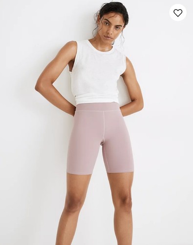 Madewell MWL Form High-Rise 7 Biker Shorts Smoky Lilac Small | eBay