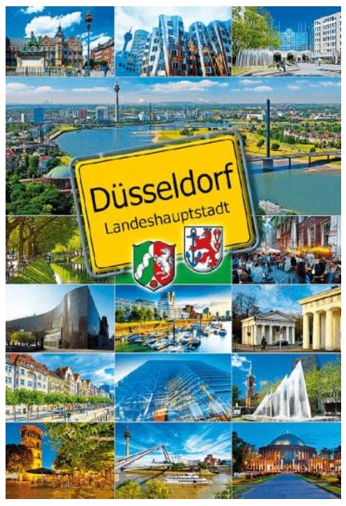 Düsseldorf town sign 16 collage photo magnet souvenir Germany