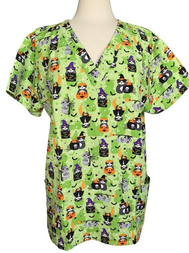 Blusa Médica Cassandra Para Mujer Verde Talla 2XL - Perezosos de Halloween