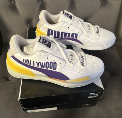 PUMA CLYDE HARDWOOD X ALEXANDER JOHN HOLLYWOOD SIZE 8.5  LAKERS 194568 01