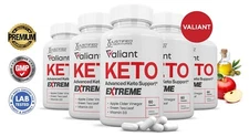 Valiant Keto ACV Extreme Pills 1675 MG Stronger Thn Gummy Keto Support 5 Pack