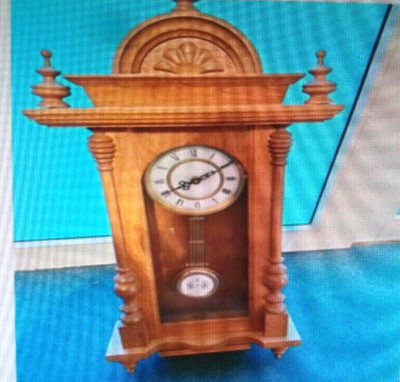 Wanduhr/Regulator Eiche hell,Quarz Uhrwerk