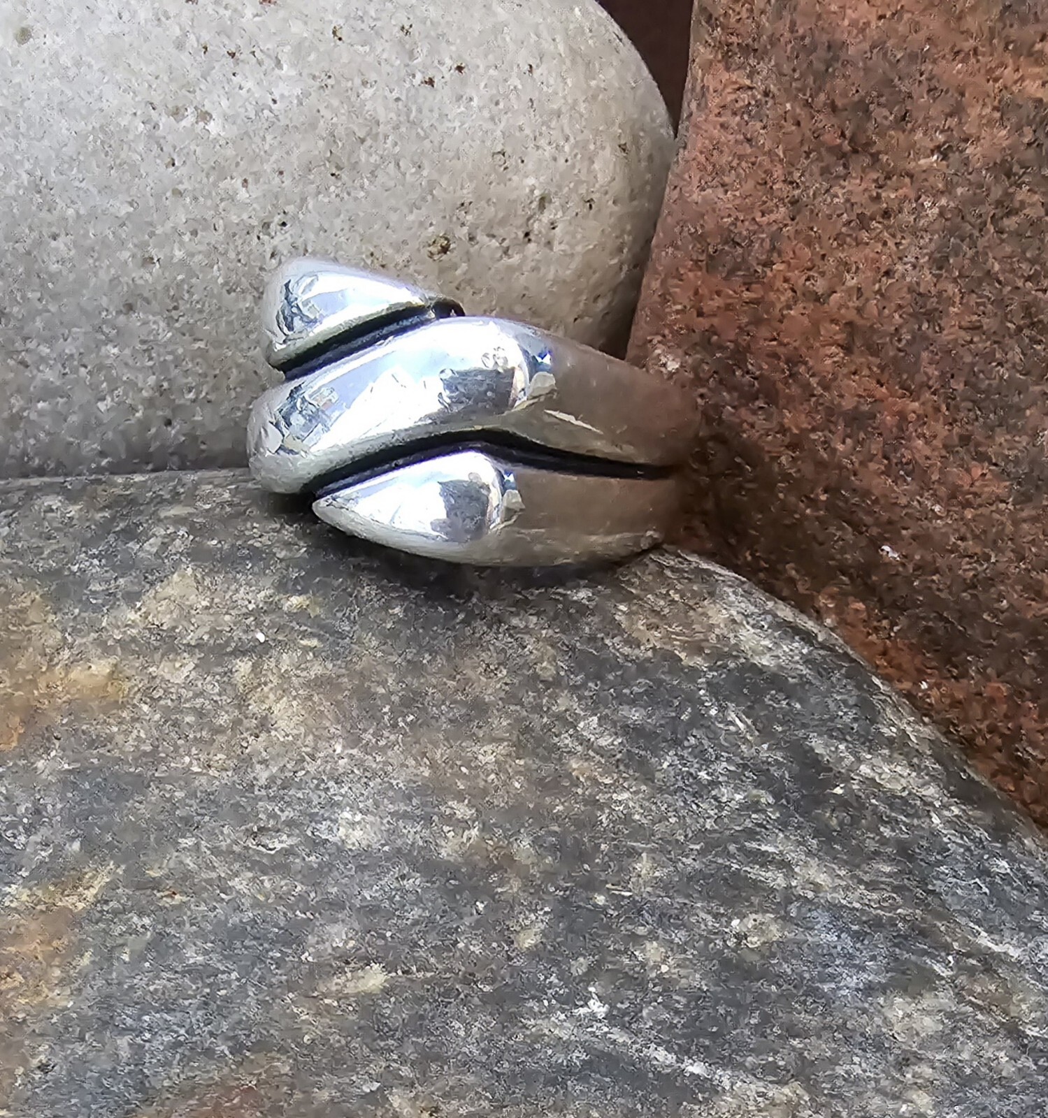 Retired James Avery Rectangle Linear Ring Size 6.5 - image 1