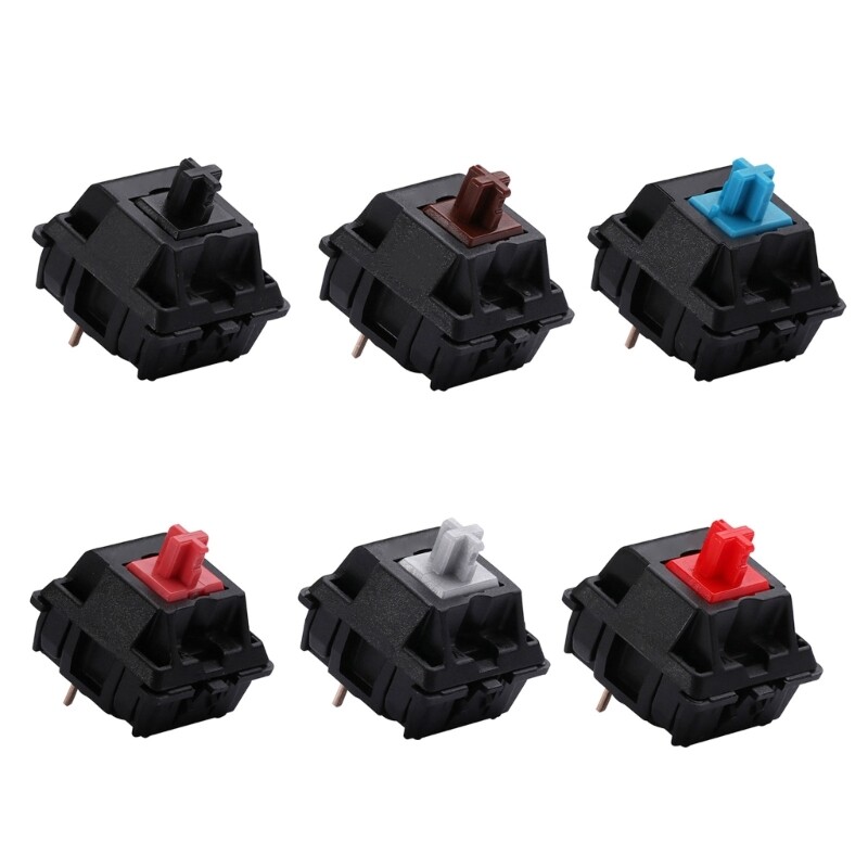 3-Pin CherryMX Key Switches for Mechanical Gaming Keyboards Plate-Mounted