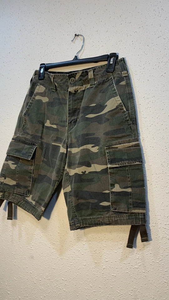 Pantalones Cortos Free World Para Hombre Gris Talla 28 Camuflaje Carga Militar Camuflaje Informal Exterior Foto 3 de 4