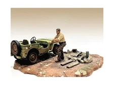 "4X4 MECHANIC" FIGURE 3 FOR 1/18 SCALE MODELS BY AMERICAN DIORAMA 18013