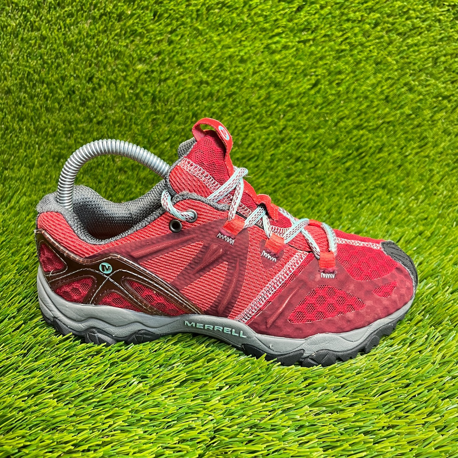 Scarpe da corsa trekking Merrell Grassbow Air donna taglia 6 rosse nere sneakers