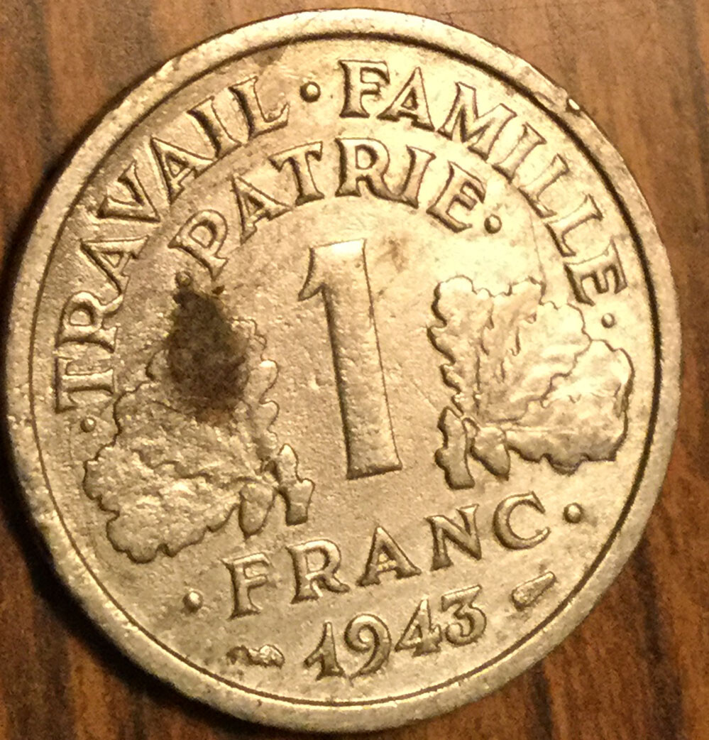 1943 FRANCE 1 FRANC COIN | eBay