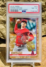 Flagship Shohei Ohtani Camo Rookie Cup /25 PSA 8 Memorial Day POP 2 2019 Topps