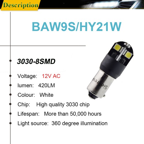 2Pcs BAW9S HY21W Car LED Light White 12V Interior Dome Lamp Backup Reverse Bulbs - Picture 2 of 7