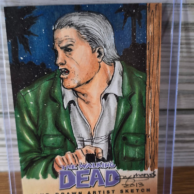 Walking Dead Comic Book Sketch Card Set 2: Hershel Green Artist Mark Marvida C1