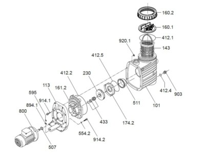 O-Ring für Entleerschraube für Speck BADU Profi Pool Pumpe Nr. 412.4