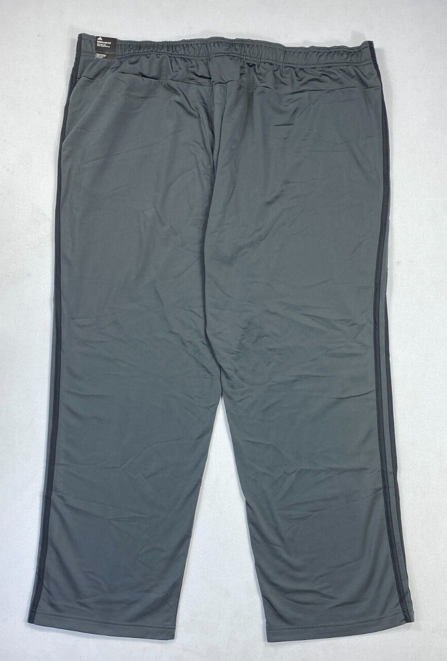 Men's adidas Big & Tall 3 Stripe PrimeGreen OH TP Tricot Athletic Pants