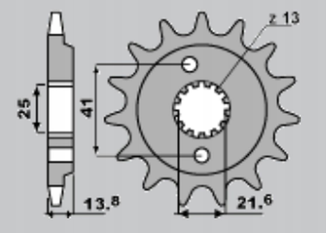Pignon avant JTF296.16 à 16 dents pour moto Honda VT 600 C de 1990 à 2004