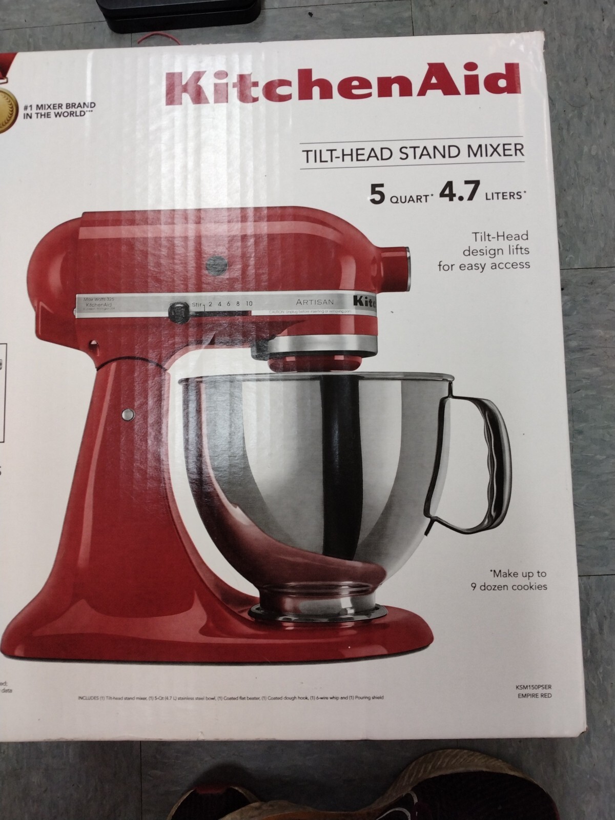 KitchenAid Artisan Series 5qt TiltHead Stand Mixer Empire Red KSM150PSER NEW 50946872902 eBay