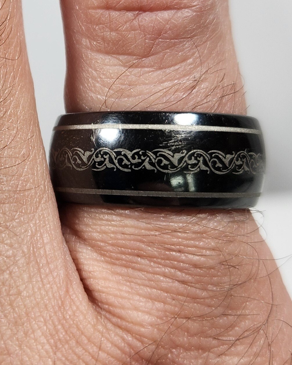 Chisel Solid Titanium Black Domed with Laser Celt… - image 1