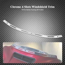 CNC Front Windscreen Windshield Trim Strip Fit For Harley Street Glide FLH 14-23