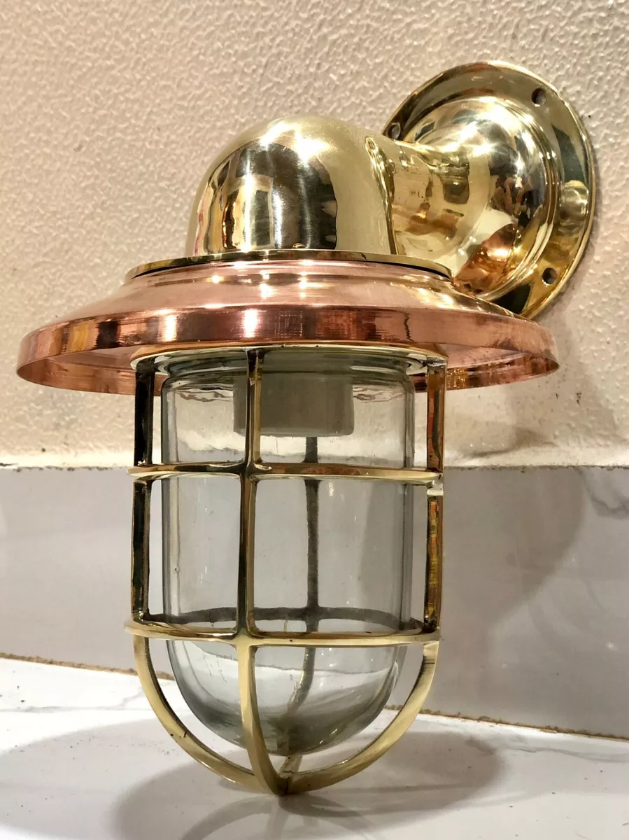 Nautical brass wall sconces deals