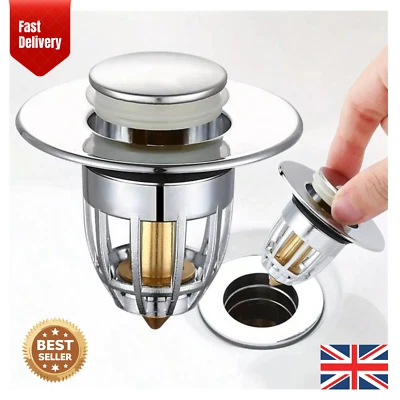 Universal Bathroom Sink Plug Stopper Wash Basin Core Bounce Up Drain Filter Home