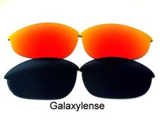 Galaxy Replacement Lenses For Oakley Half Jacket XLJ Sunglasses Black Red