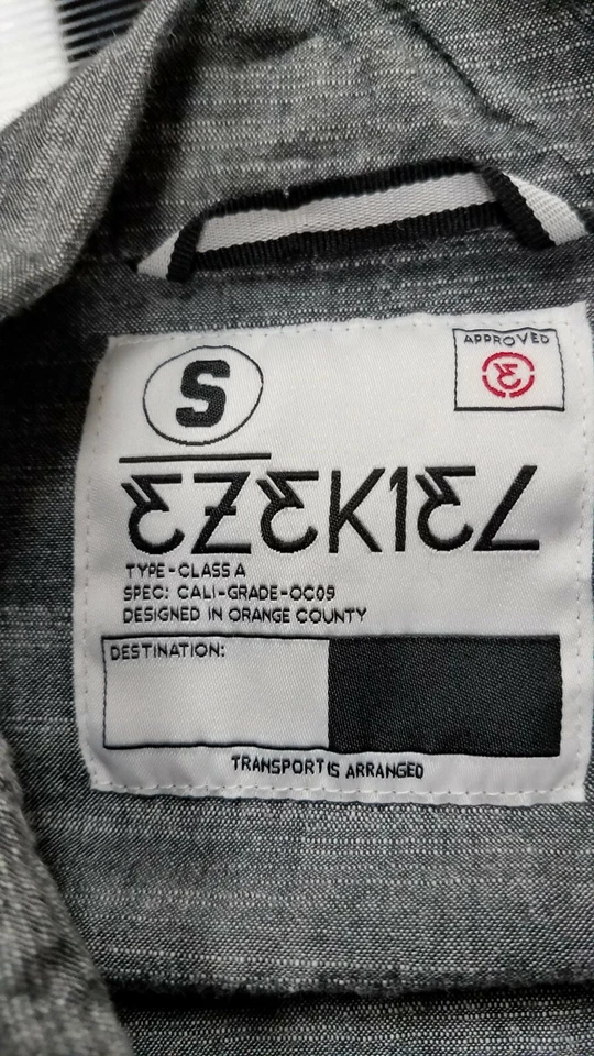 Women's Ezekiel Jacket/Shirt (S) Black/White. Cotton. Zip/Button. Medium Weight. - Image 4 of 4