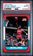1996 Fleer Ultra #U-4 Michael Jordan Decade of Excellence PSA 10 Gem MT || (252)