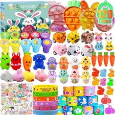 120 Pack Easter Basket Stuffers for Kids Party Favors Easter Egg Fillers Gift...