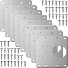 1-12 Stainless Steel Hinge Repair Fixing Plate for Cabinet Kitchen Wardrobe Door