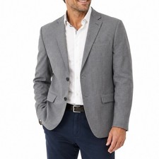 Banana Republic Men  s Gray Herringbone Sport Coat Blazer 42R Tailored