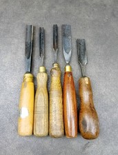 5 Vintage Carving Chisels