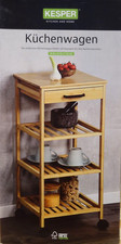 KESPER Küchenwagen Rollwagen Servierwagen Ablage Schublade Bar Bambus NEU