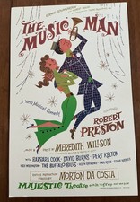 The Music Man 1977 First Edition Window Card Robert Preston Barbara Cook 14x22