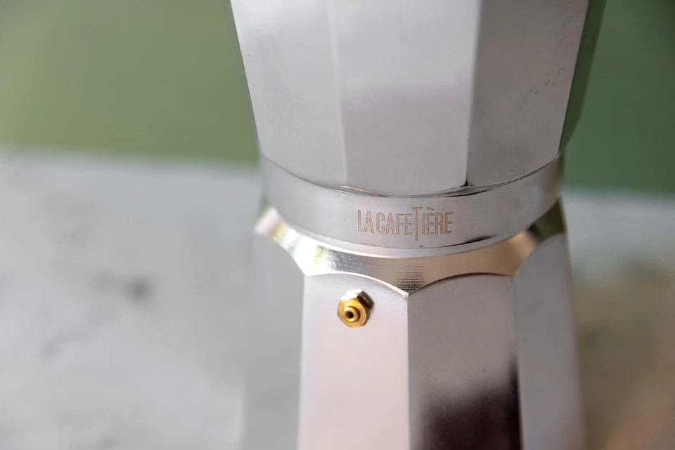 Venice Espresso Maker in Alluminio, Dodici Tazze, Argento, Confezione Regalo - Immagine 4 di 4