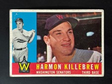 Vintage 1960 Topps Harmon Killebrew #210 Twins HOF VG