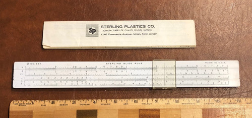 vintage Sterling USA No. 584 slide rule. with the instructions