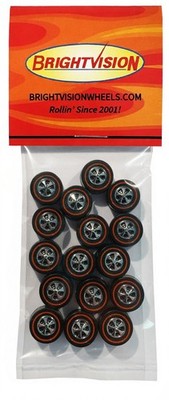 16 Brightvision Redline Wheels   16 Large Hong Kong Bearing Style Bright Chrome
