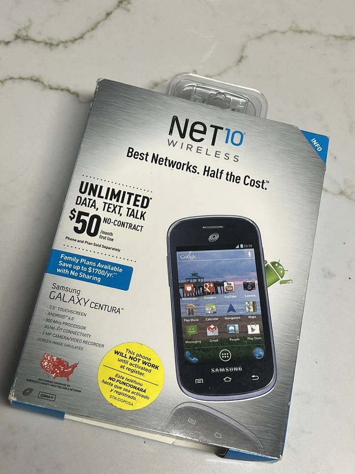 Samsung Galaxy Centura Prepaid Mobile Phone for Net 10 Wireless- Black ...