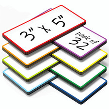 32 Pack Dry Erase Magnetic Labels 3x5 in Magnetic Name Tags for Classroom