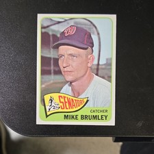 1965 Topps High # Mike Brumley Washington Senators 523 Baseball Trading Card