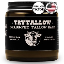 TryTallow OG Balm – 4oz Grass-Fed Tallow Balm for Face, Hands Body – Handmad...