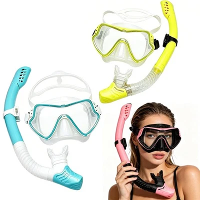 Profi Erwachsene Schnorchelset Anti-Fog Taucherbrille Schnorchel Tauchmaske Set - Bild 1 von 4