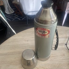 Vintage UNO-VAC Stainless Steel Thermos Unbreakable Hot Or Cold Made In USA