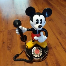 Mickey Mouse Vintage Rotary Telephone - Disney Telemania - 1997
