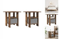 Nachttisch 2Er Set Nachtschrank GeräUcherte Eiche 41X40X45 Cm