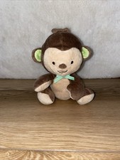Fisher-Price Monkey Brown Green Plush Snugamonkey Stuffed Animal Prestige Toy