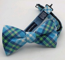 Saddlebred 100 Cotton Boys Preppy Pre-tied Bowtie Adjustable Wedding Church