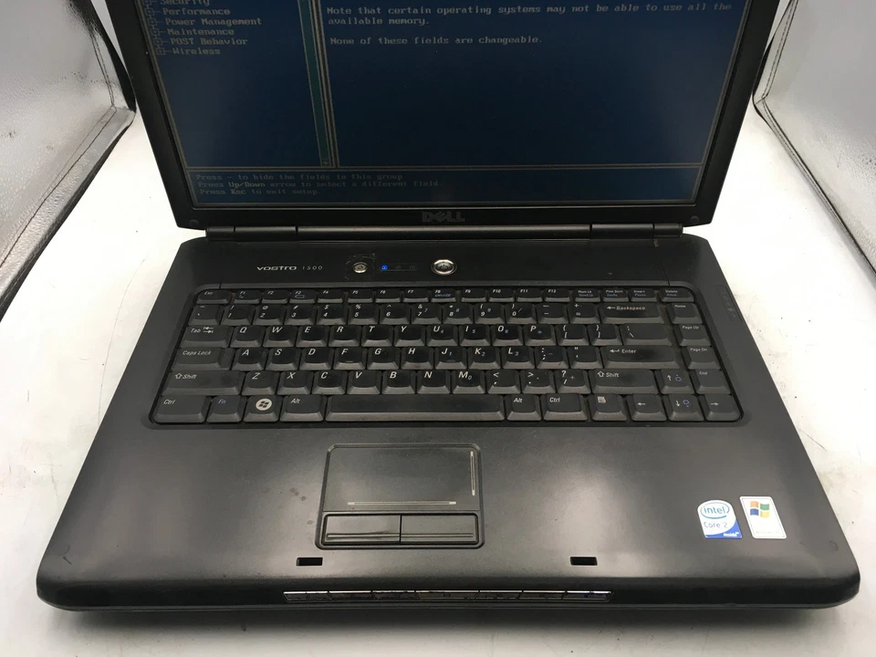 DELL VOSTRO 1500 - BOOTS TO BIOS - INTEL CORE 2 DUO - 1GB RAM - NO OS - READ -BB - Image 3 of 4